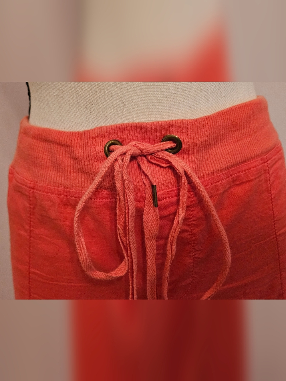 XCVI Cropped Salmon Cargo Pants - Picture 3 of 16